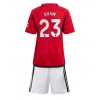 Manchester United Luke Shaw #23 Heimtrikot 2023-24 Kurzarm (+ kurze hosen)